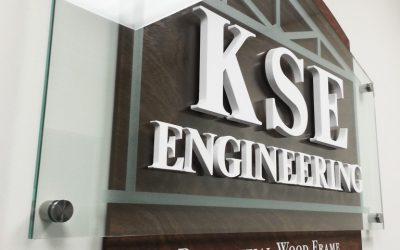 KSE Engineering Reception Logo Sign