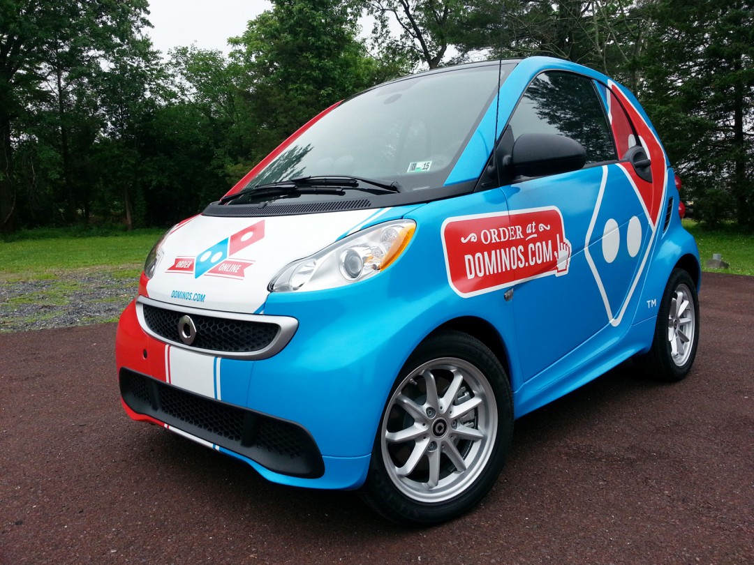 Domino's Smart Car Wrap Quakertown PA Signs Banners Lettering Wraps