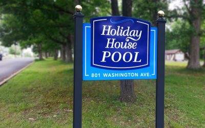 Holiday House Pool PVC Sign