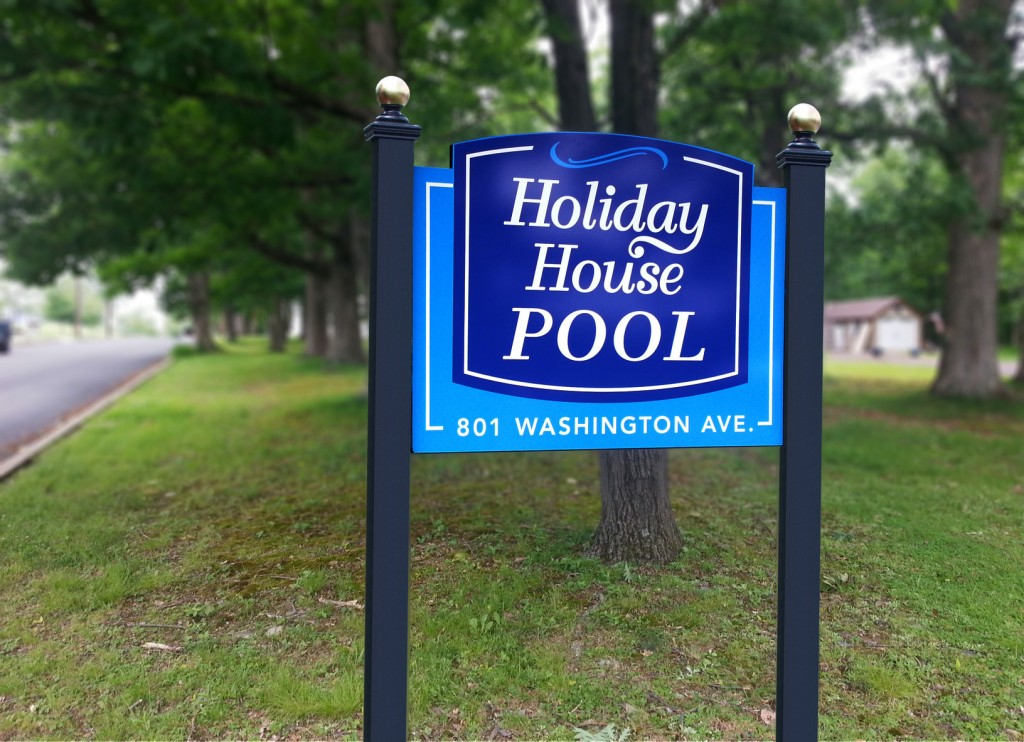 Holiday House Pool PVC Sign