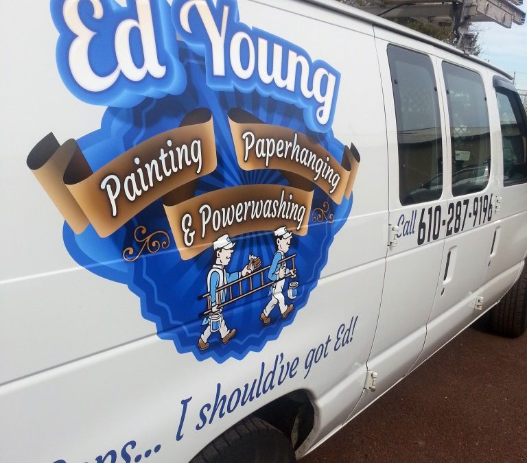 Ed Young Painting Work Van Graphics